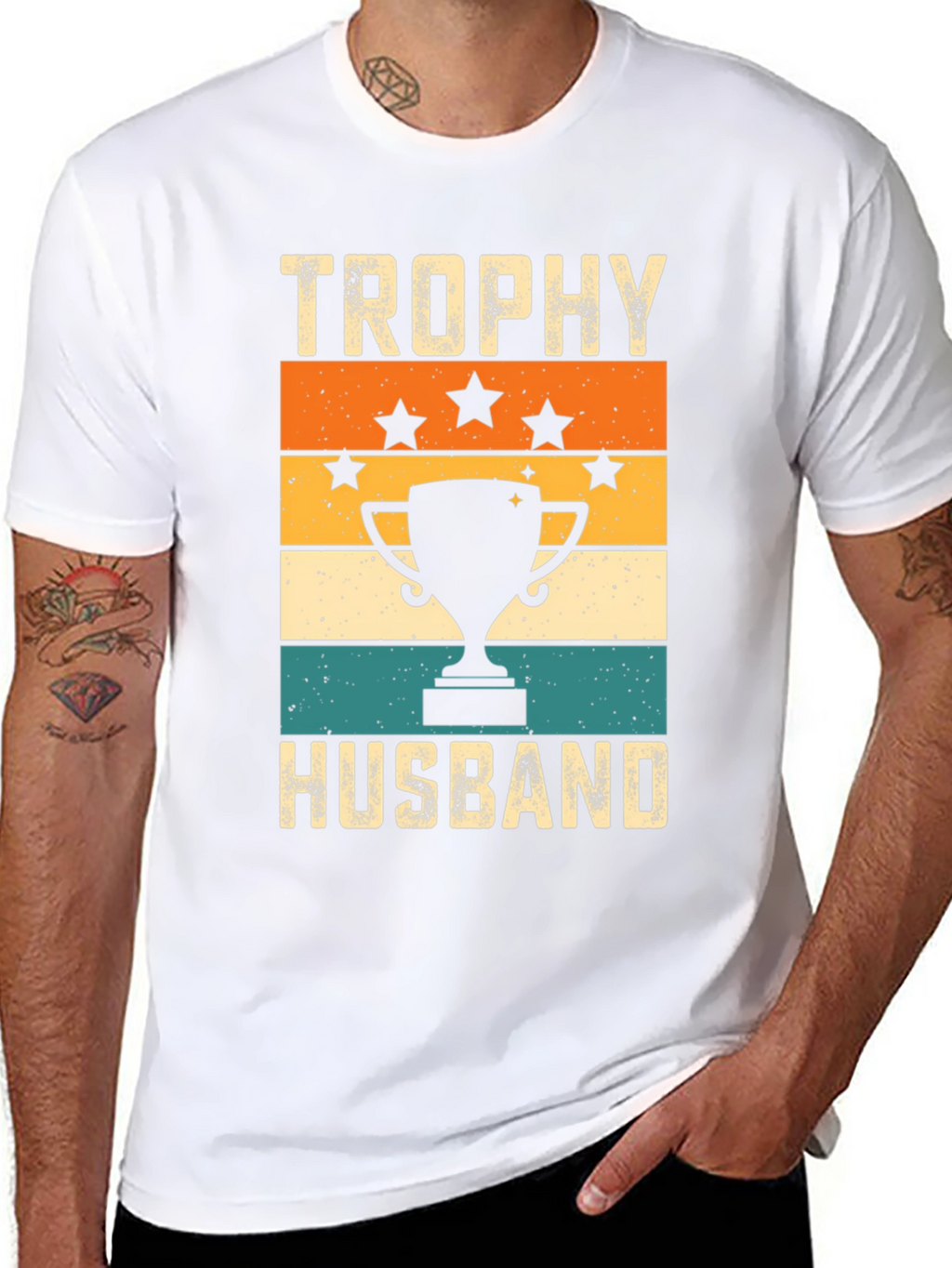 Trophy Husband Graphic T-Shirt - Retro Style