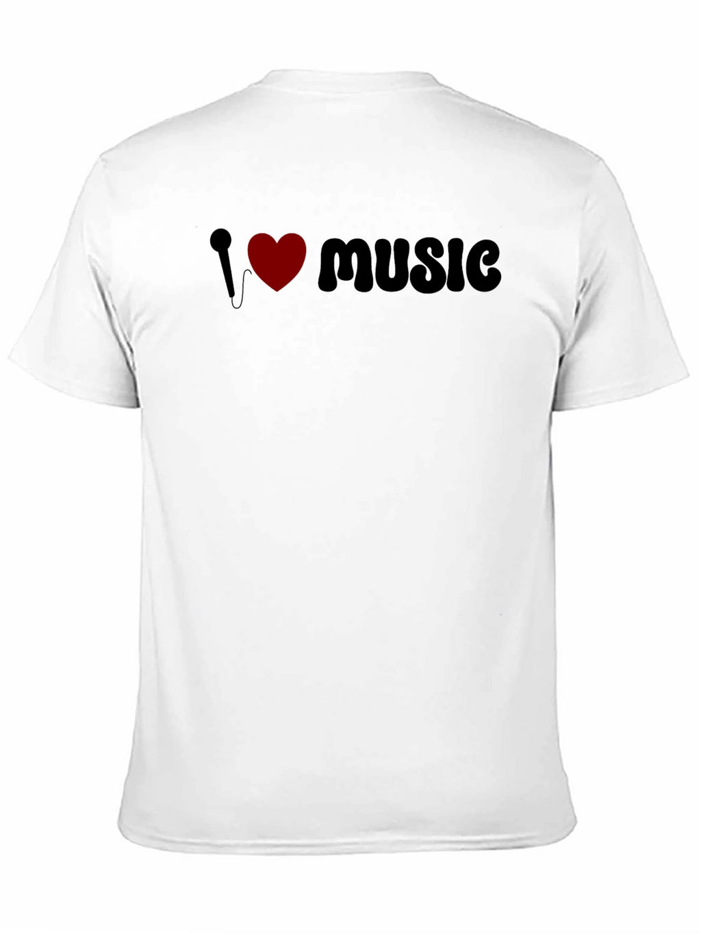 I Love Music Graphic Tee - Black