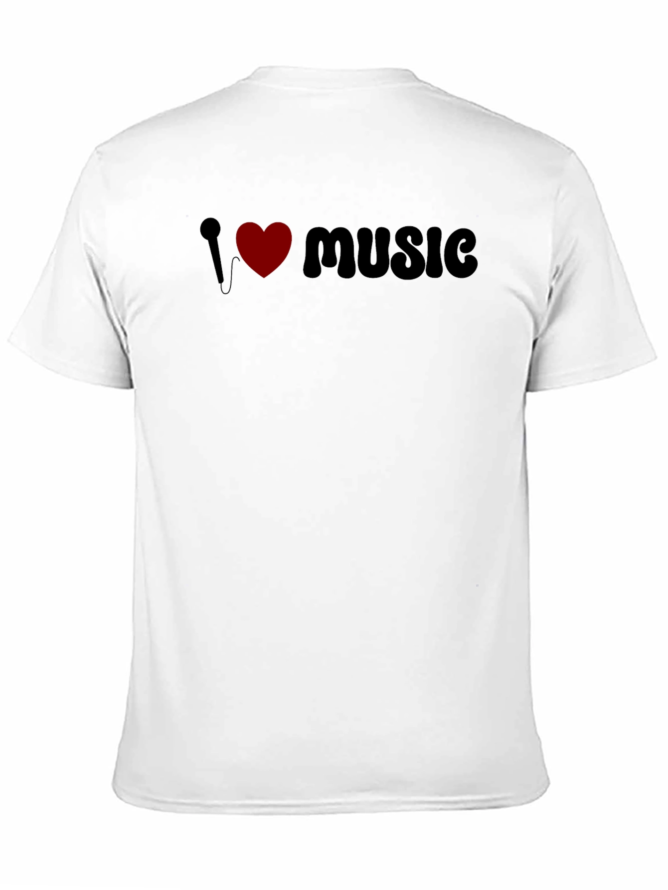 I Love Music Graphic Tee - Black