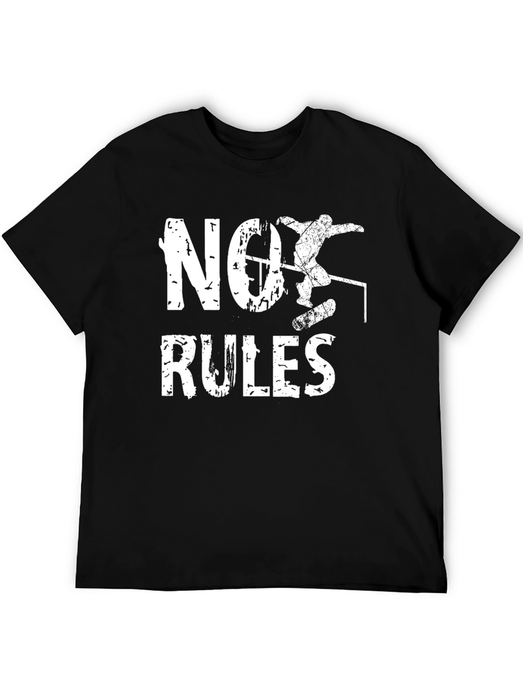 No Rules Skateboard T-Shirt - Black Graphic Tee