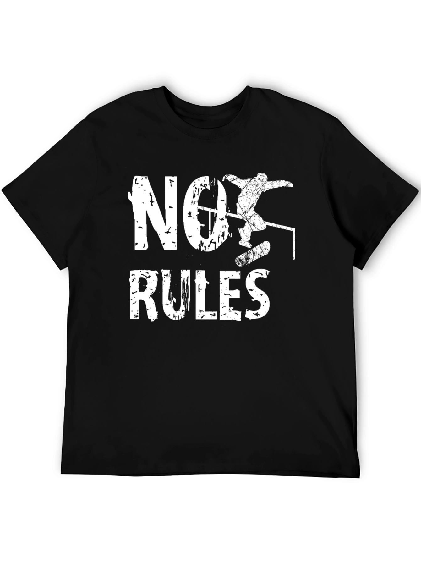 No Rules Skateboard T-Shirt - Black Graphic Tee