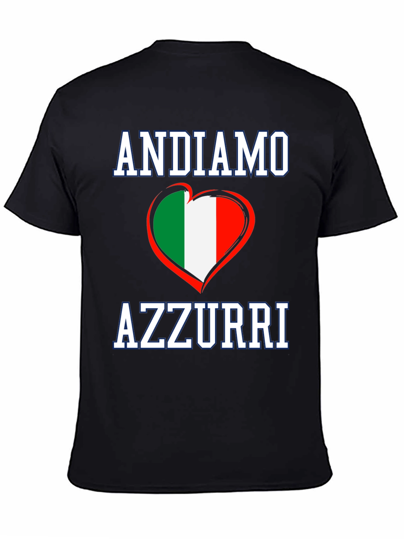Andiamo Azzurri Italy Flag Heart T-Shirt