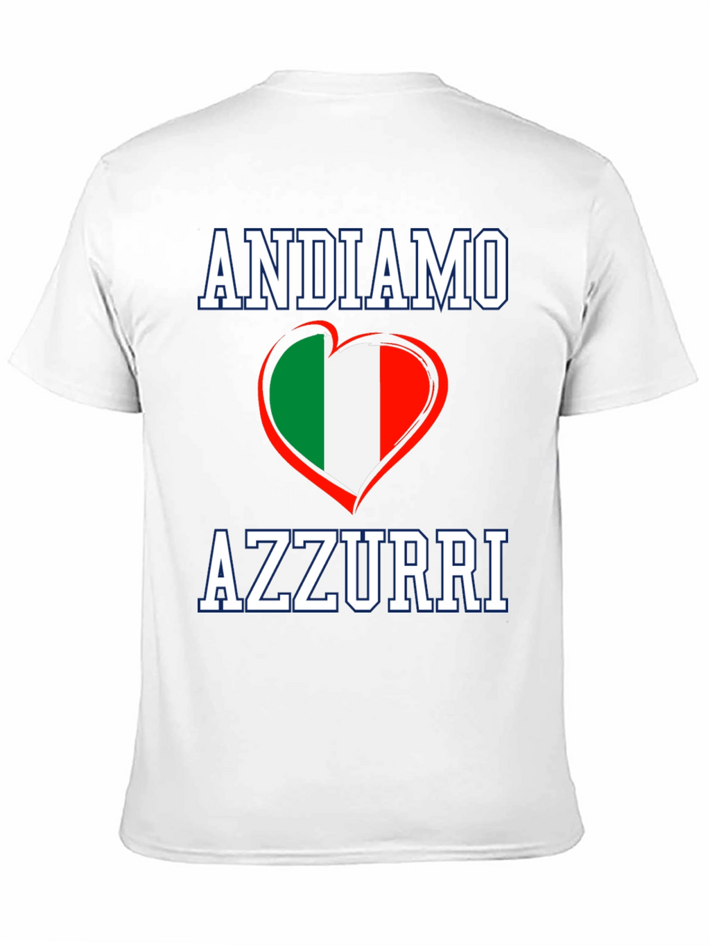 Andiamo Azzurri Italy Flag Heart T-Shirt