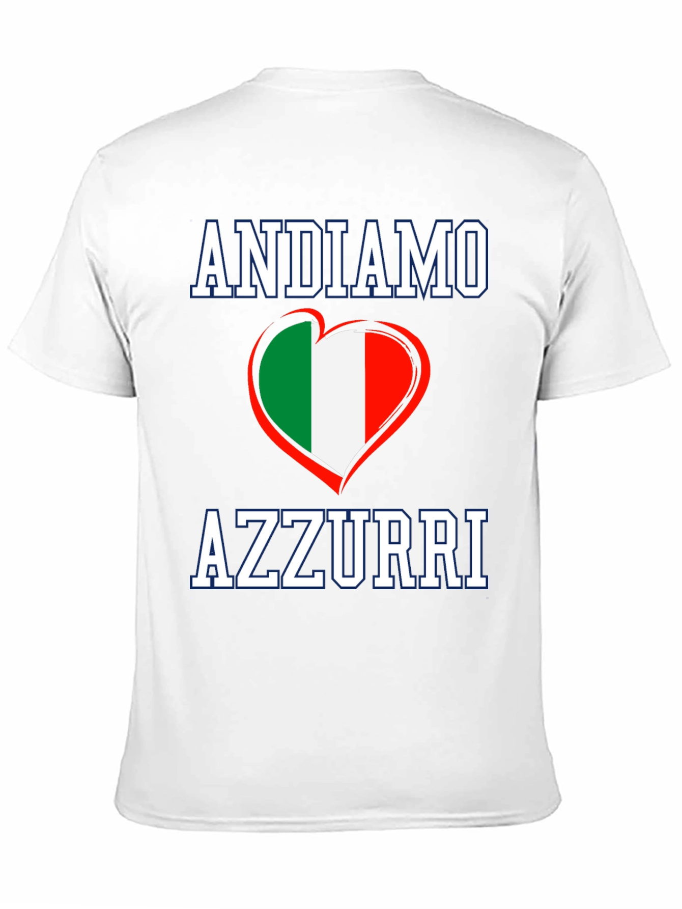 Andiamo Azzurri Italy Flag Heart T-Shirt