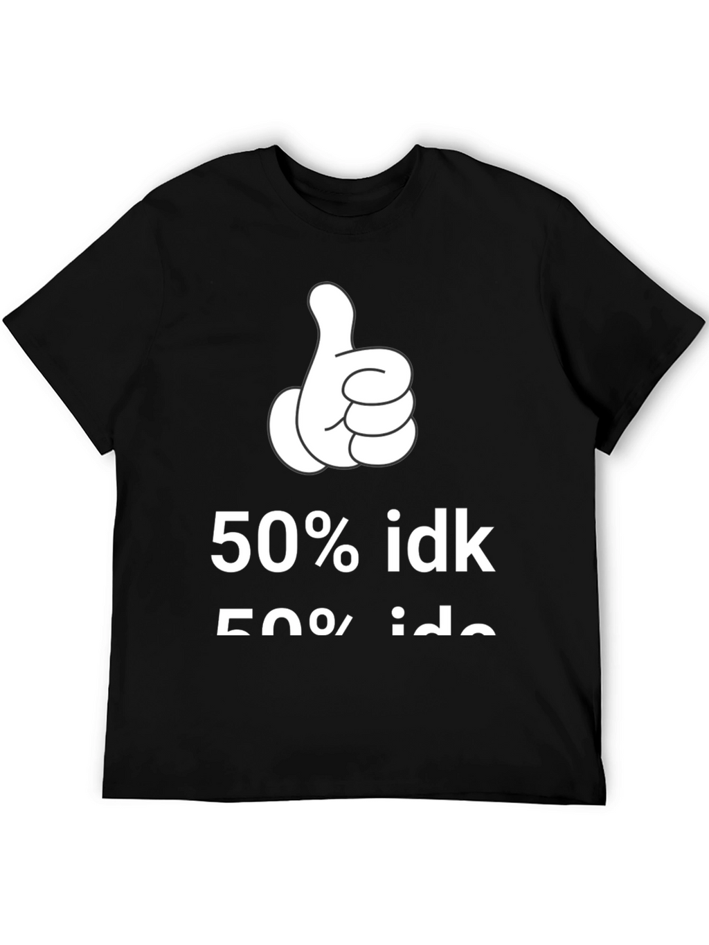 50% IDK Graphic Tee - Black
