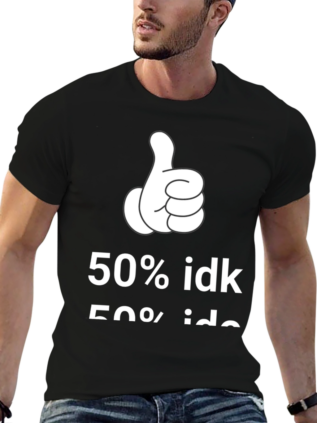 50% IDK Graphic Tee - Black