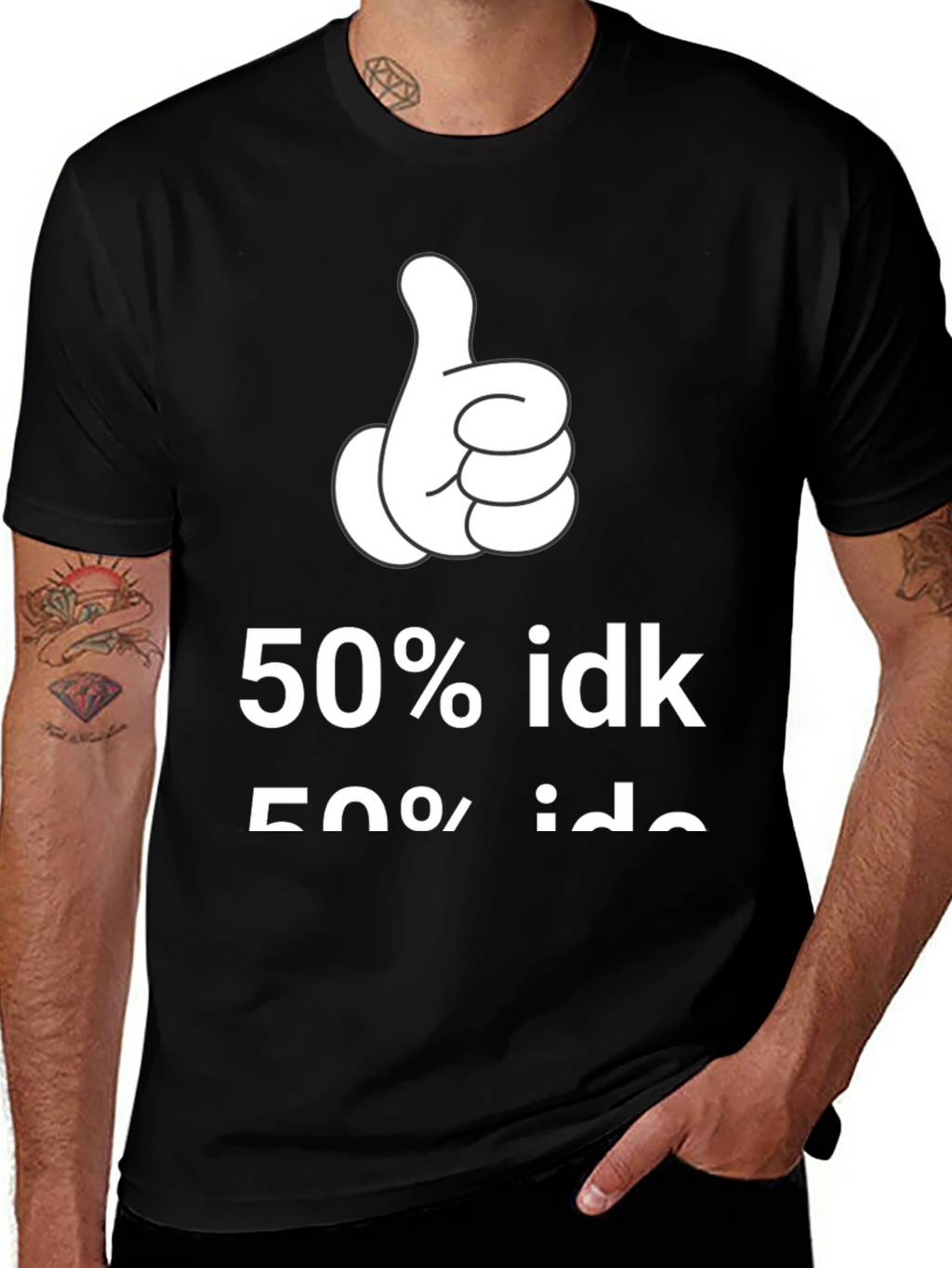 50% IDK Graphic Tee - Black