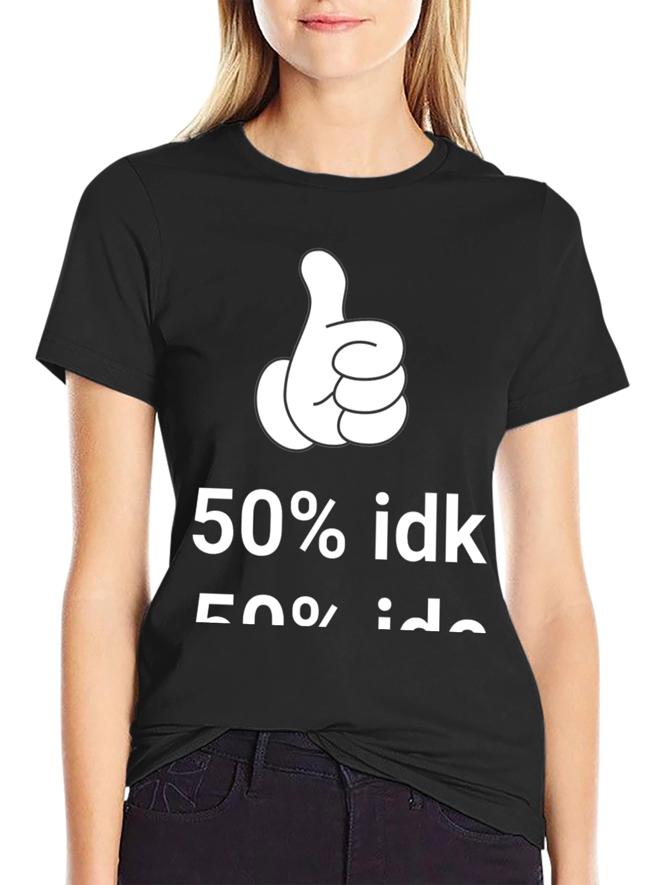 50% IDK Graphic Tee - Black