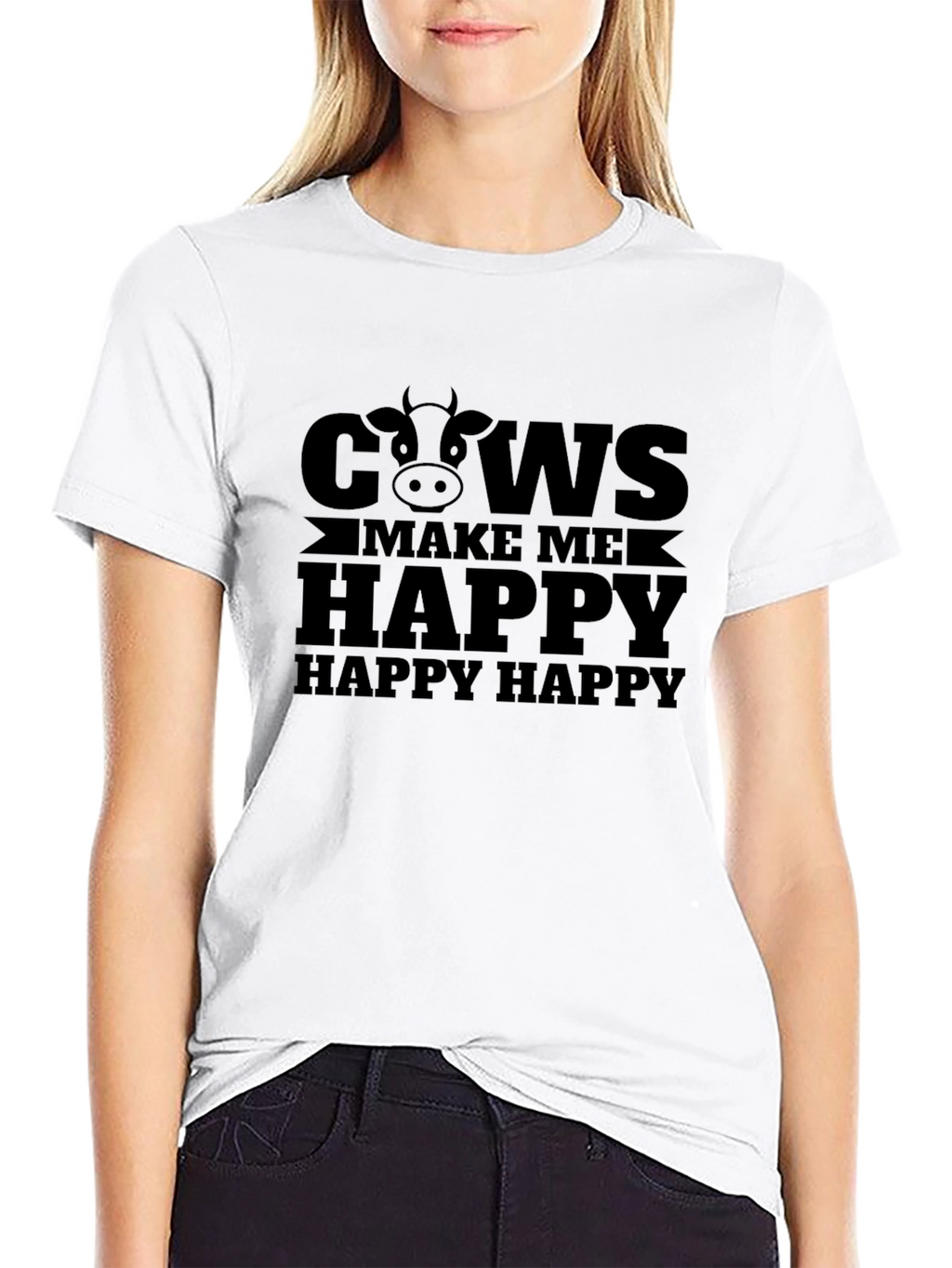 Cows Make Me Happy Graphic Tee