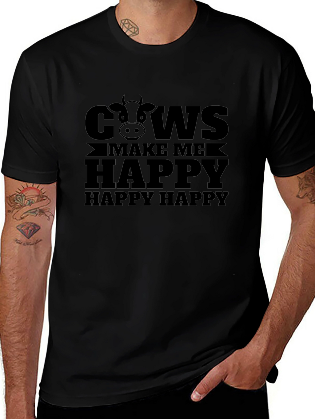 Cows Make Me Happy Graphic Tee