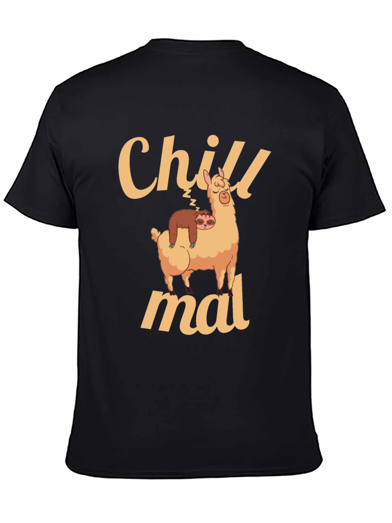 Chill Llama T-Shirt - Relaxed Sloth Design