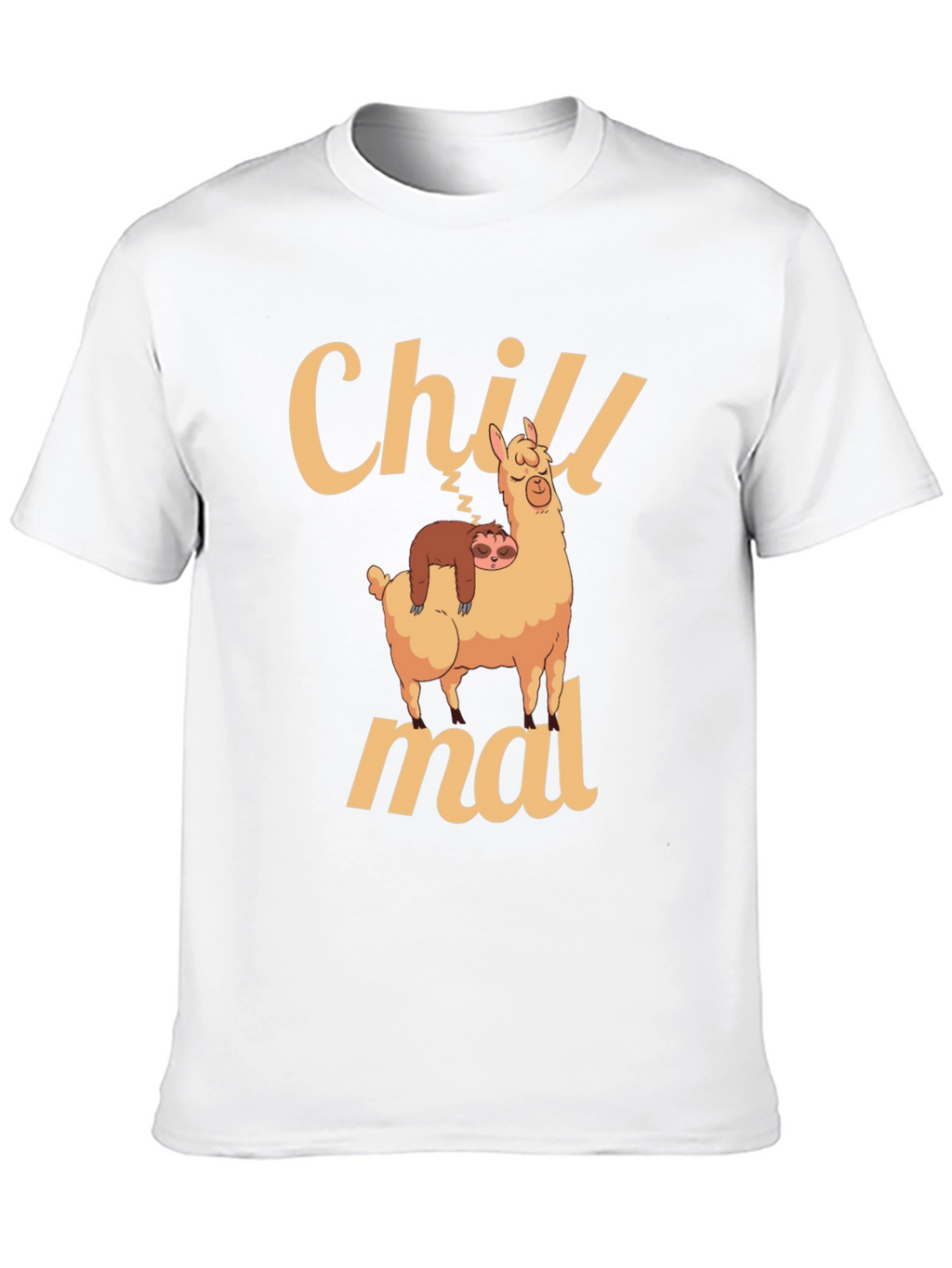 Chill Llama T-Shirt - Relaxed Sloth Design