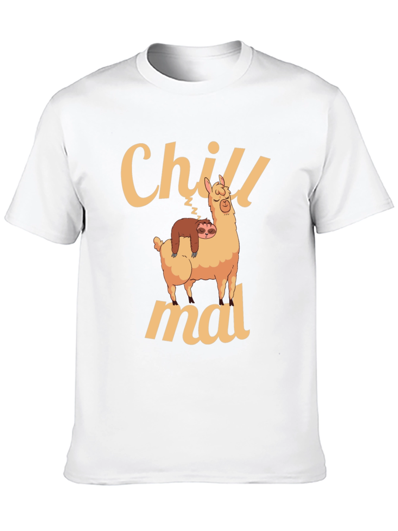 Chill Llama T-Shirt - Relaxed Sloth Design
