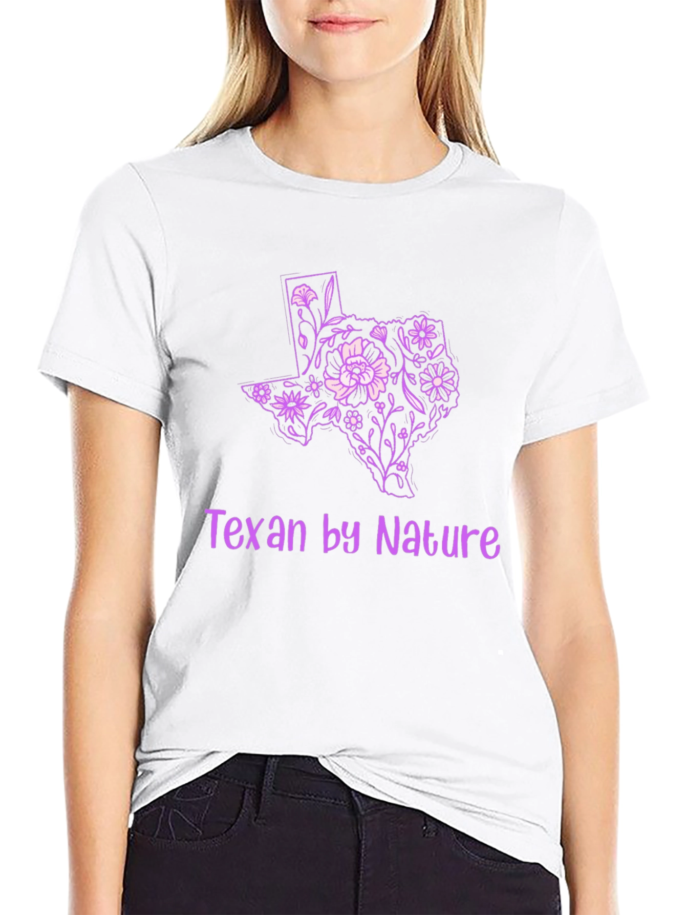 Texan by Nature Graphic Tee - Floral Texas Pride