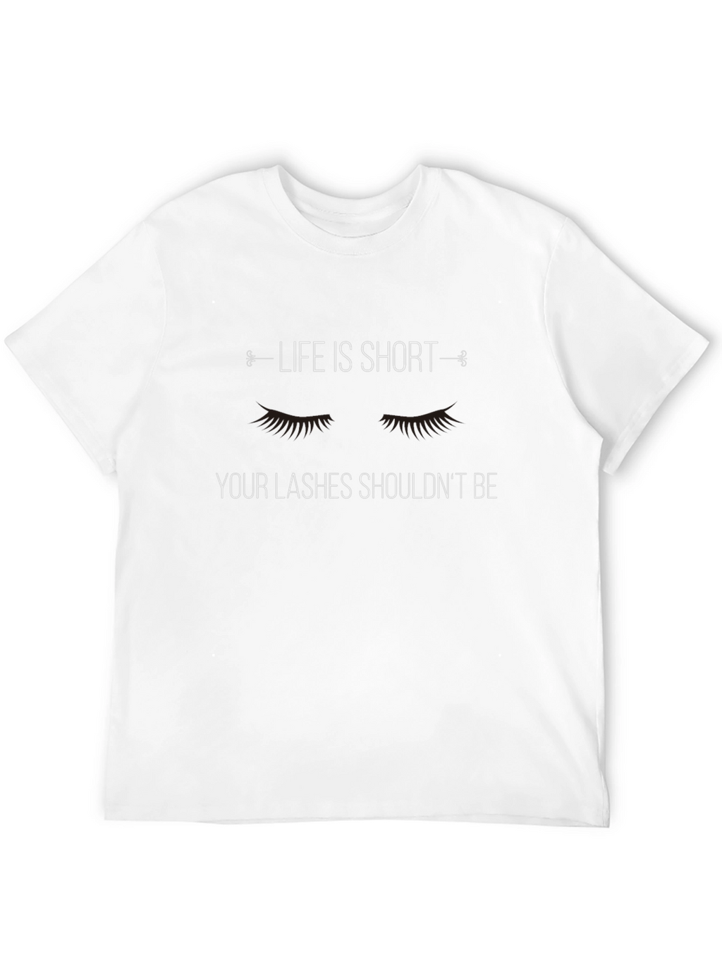 Life is Short Lashes Long Black Graphic Tee