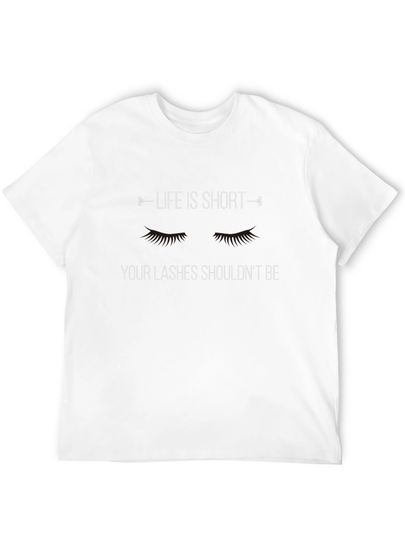 Life is Short Lashes Long Black Graphic Tee
