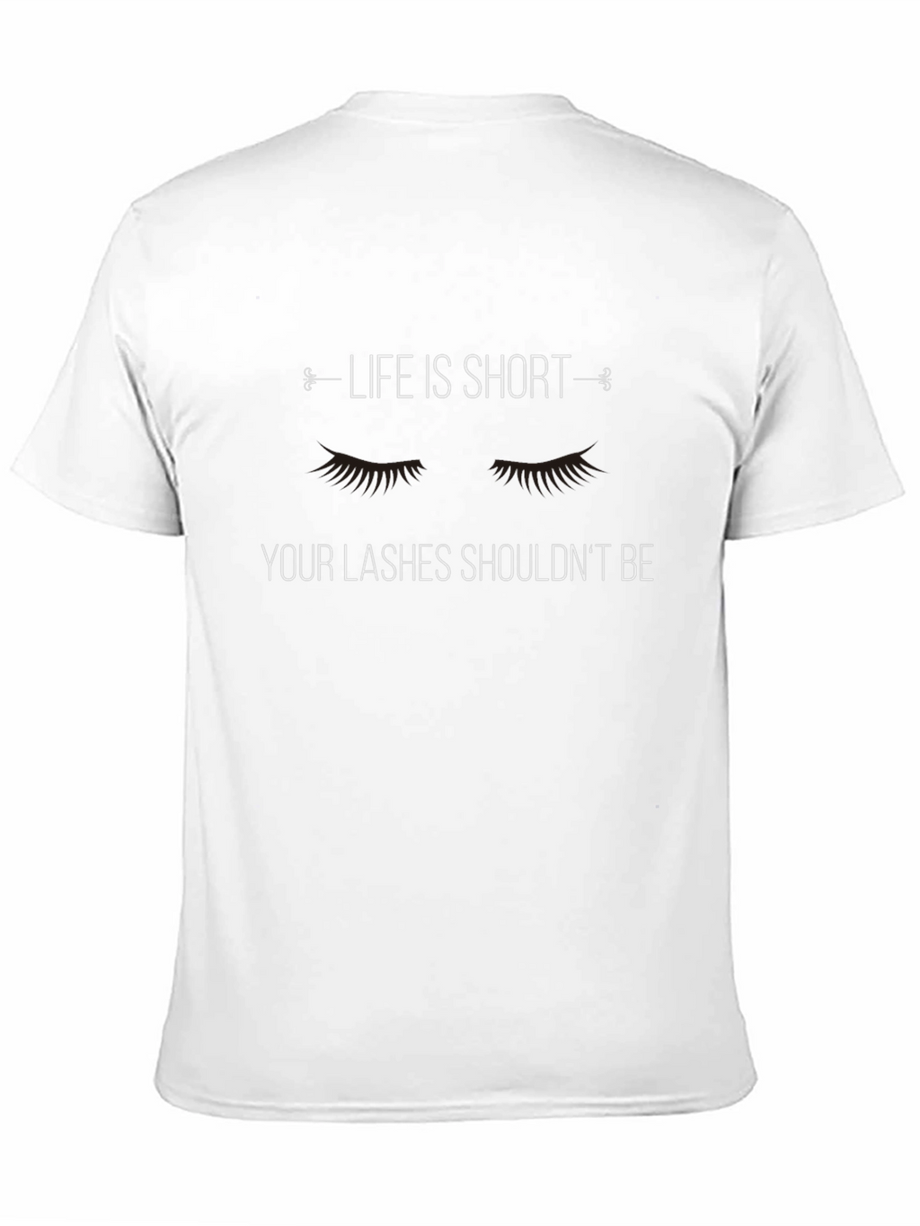 Life is Short Lashes Long Black Graphic Tee