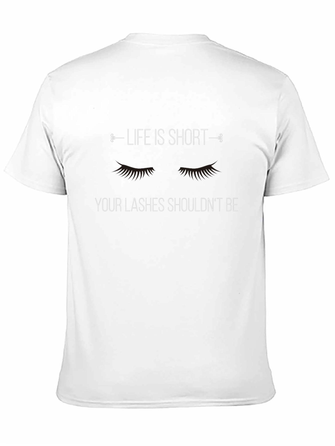 Life is Short Lashes Long Black Graphic Tee