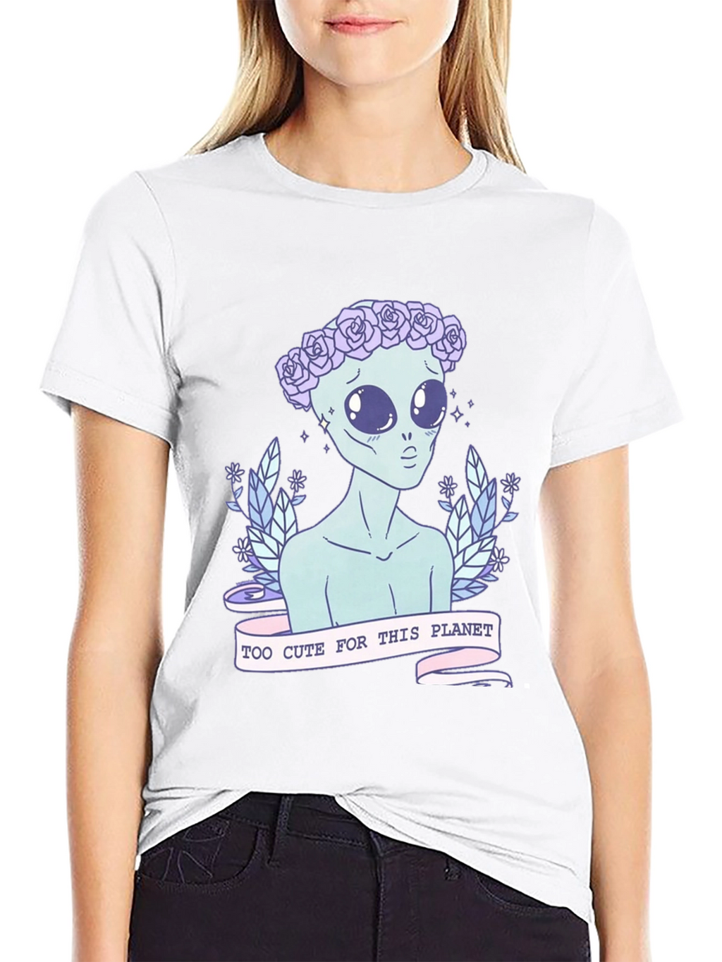 Alien Too Cute T-Shirt - Unisex Black Tee