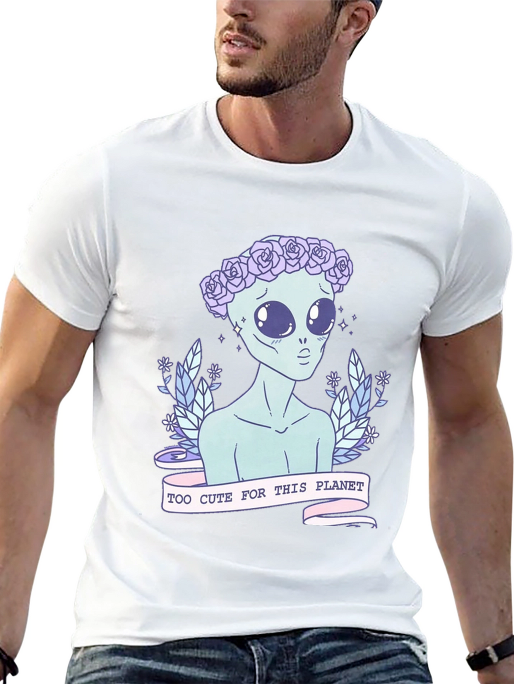 Alien Too Cute T-Shirt - Unisex Black Tee