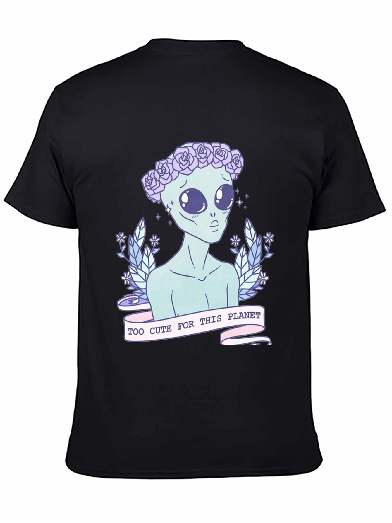 Alien Too Cute T-Shirt - Unisex Black Tee