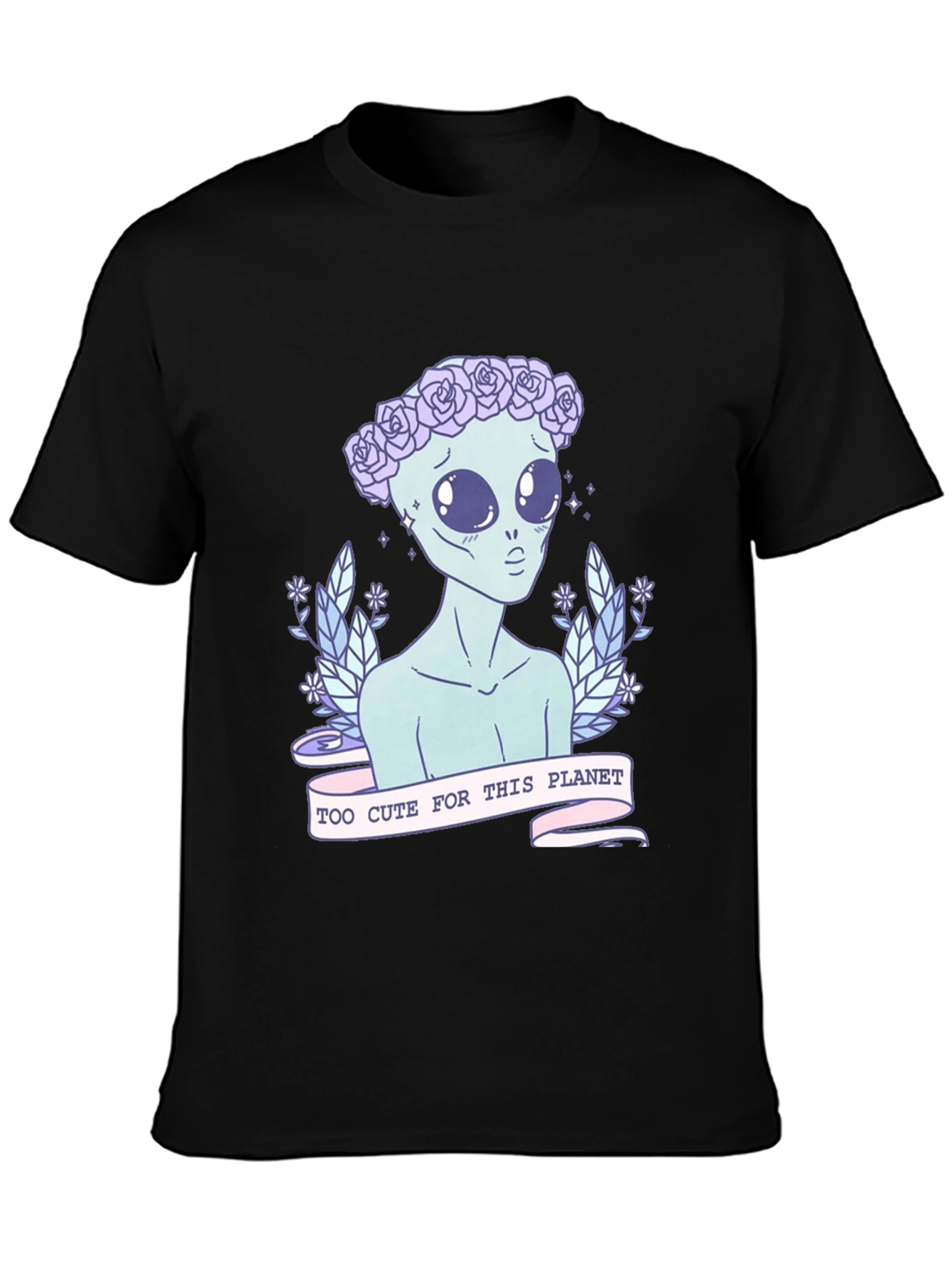 Alien Too Cute T-Shirt - Unisex Black Tee