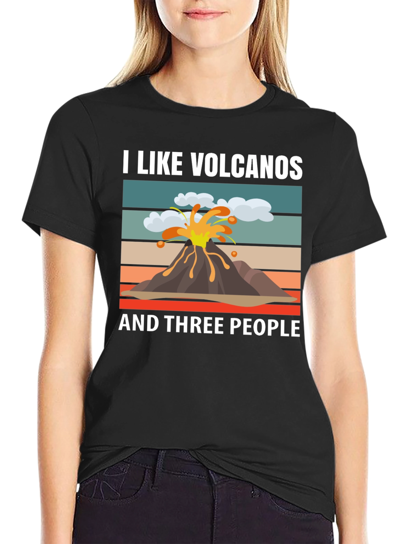Volcano Graphic Tee - I Like Volcanoes & Three People