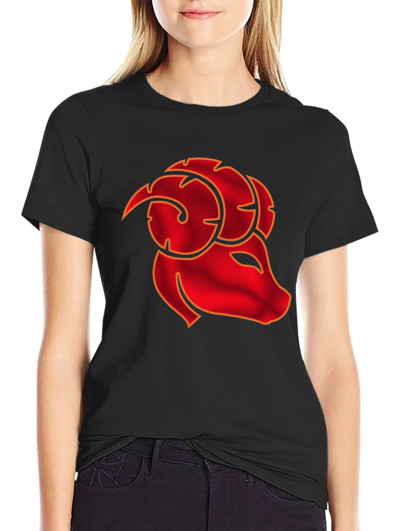 Aries Zodiac T-Shirt - Black Cotton Tee for Men