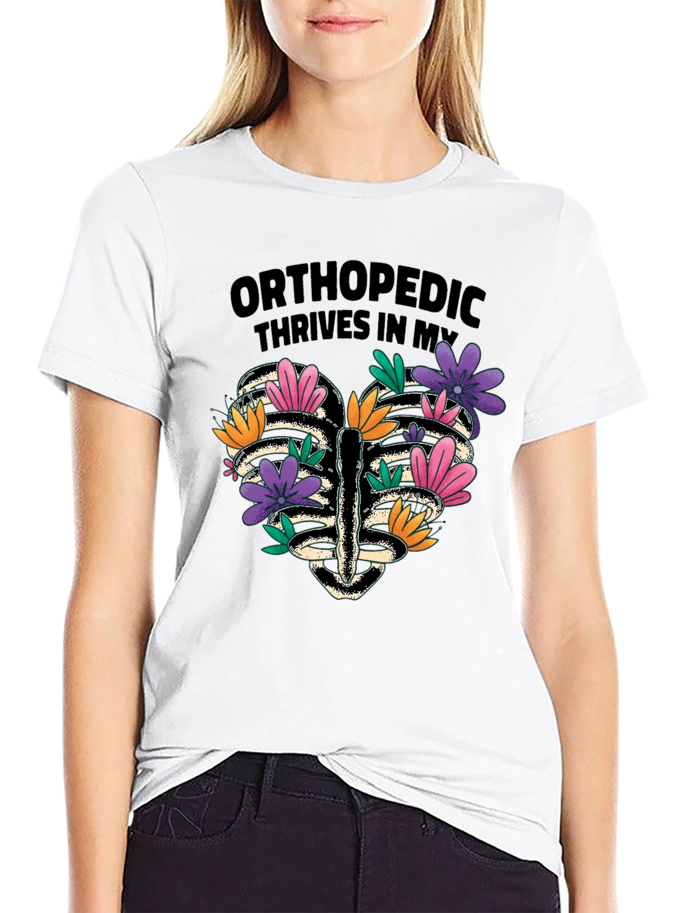 Orthopedic Rib Cage Floral T-Shirt