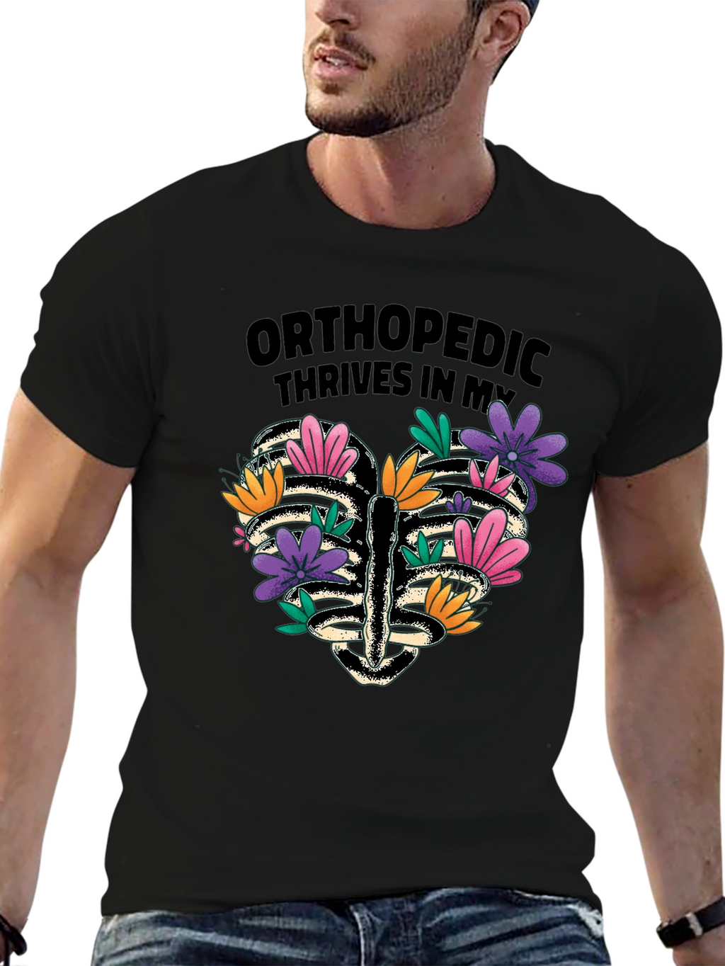 Orthopedic Rib Cage Floral T-Shirt
