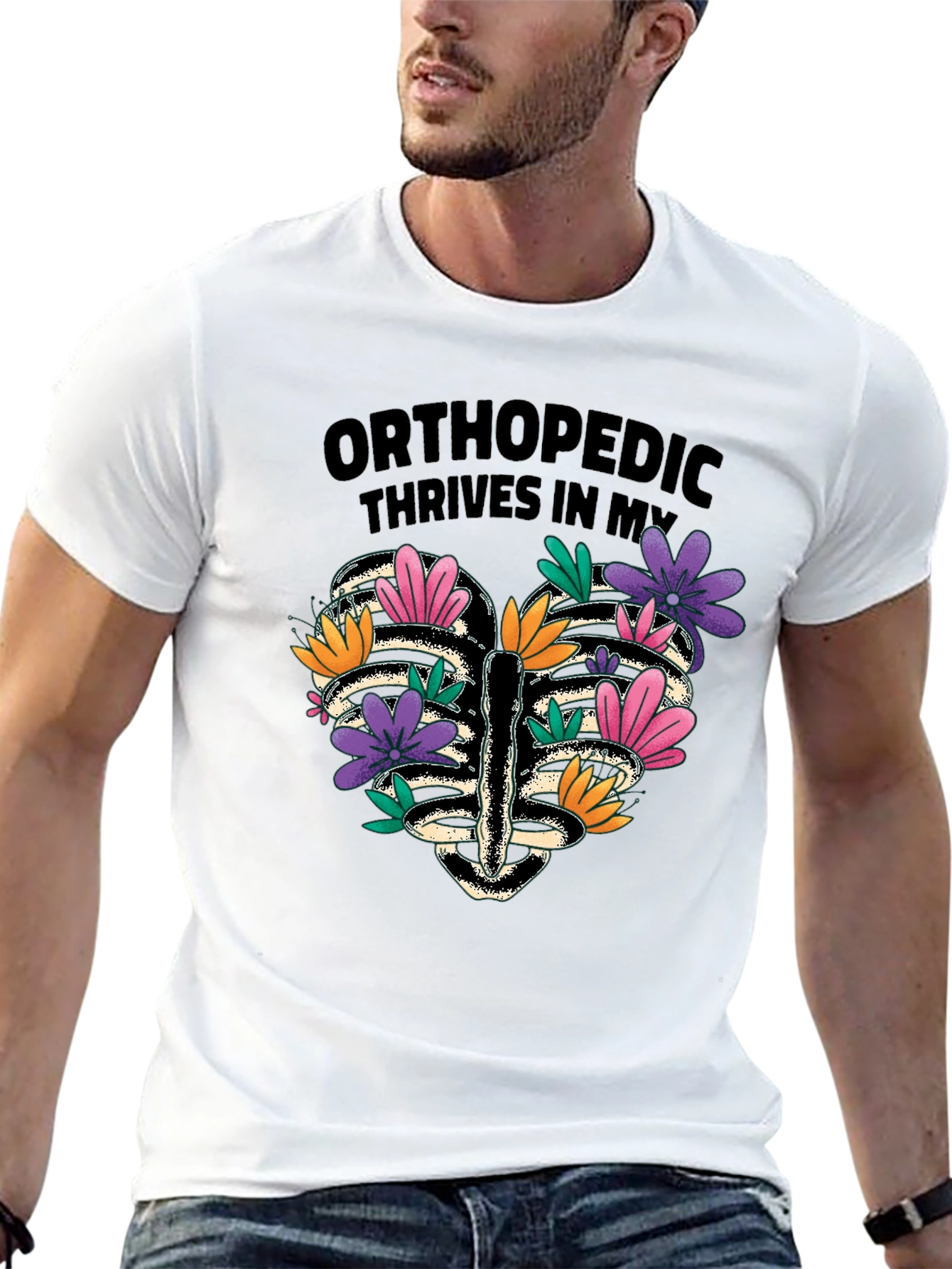 Orthopedic Rib Cage Floral T-Shirt
