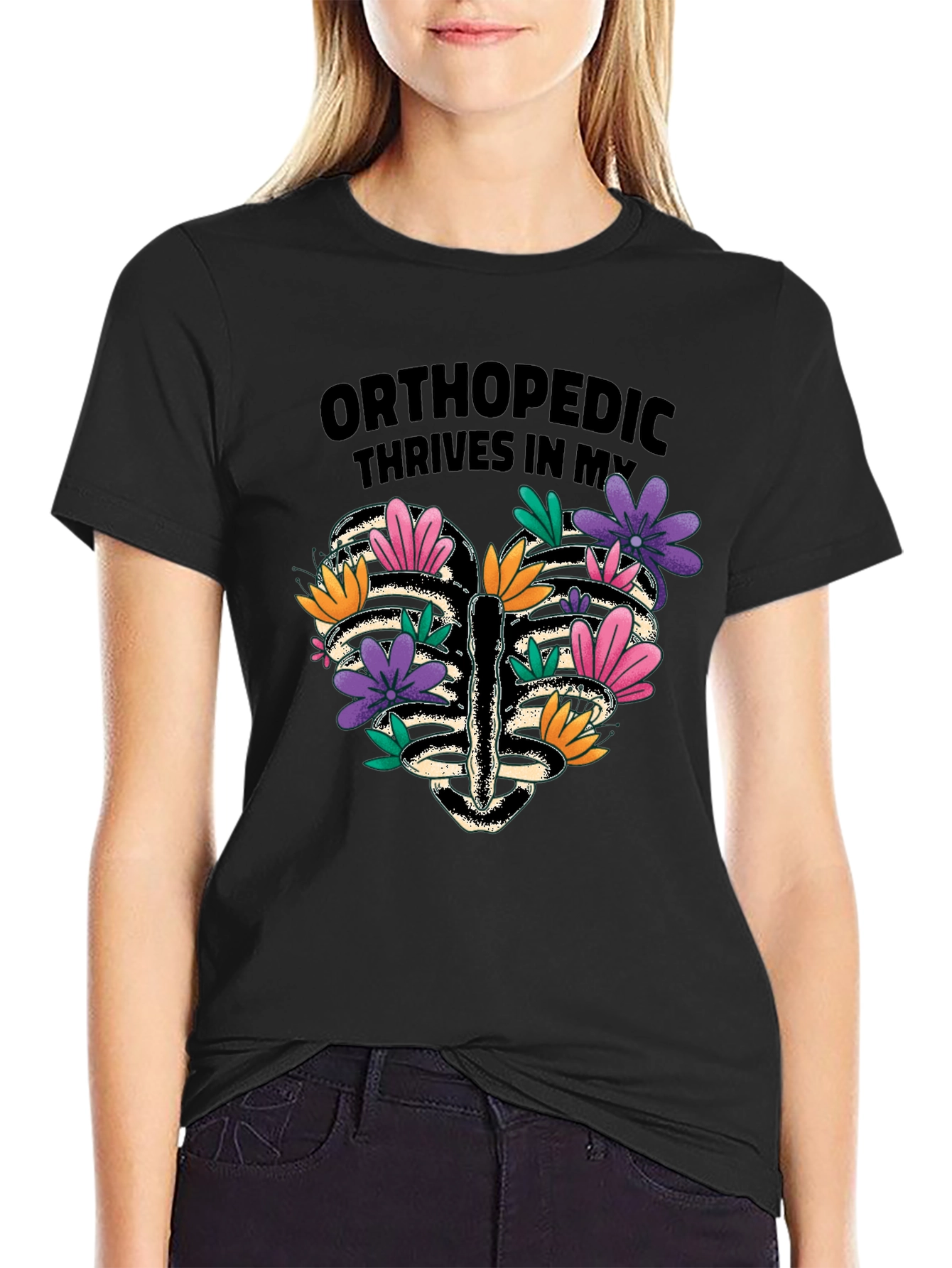 Orthopedic Rib Cage Floral T-Shirt