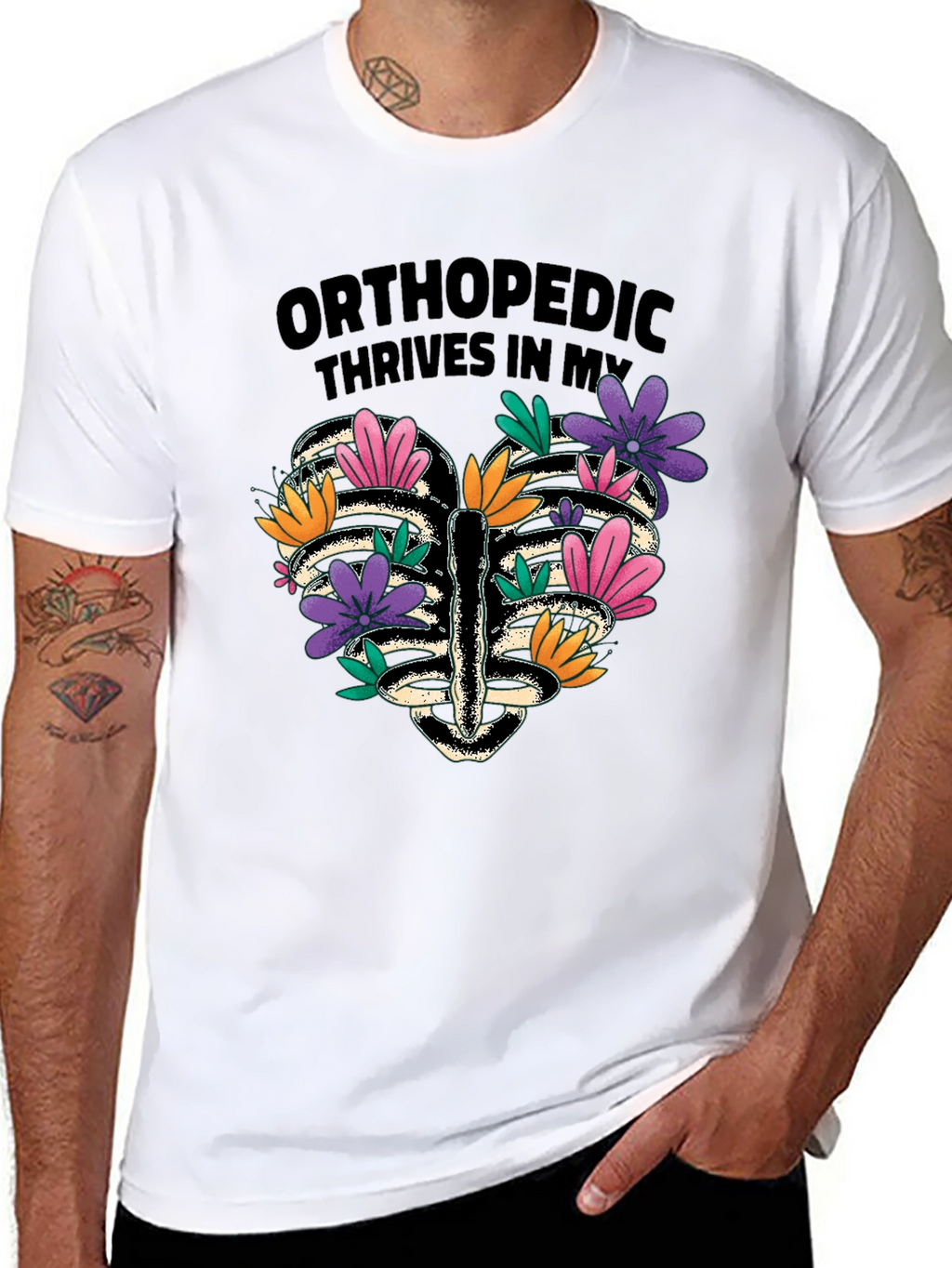 Orthopedic Rib Cage Floral T-Shirt