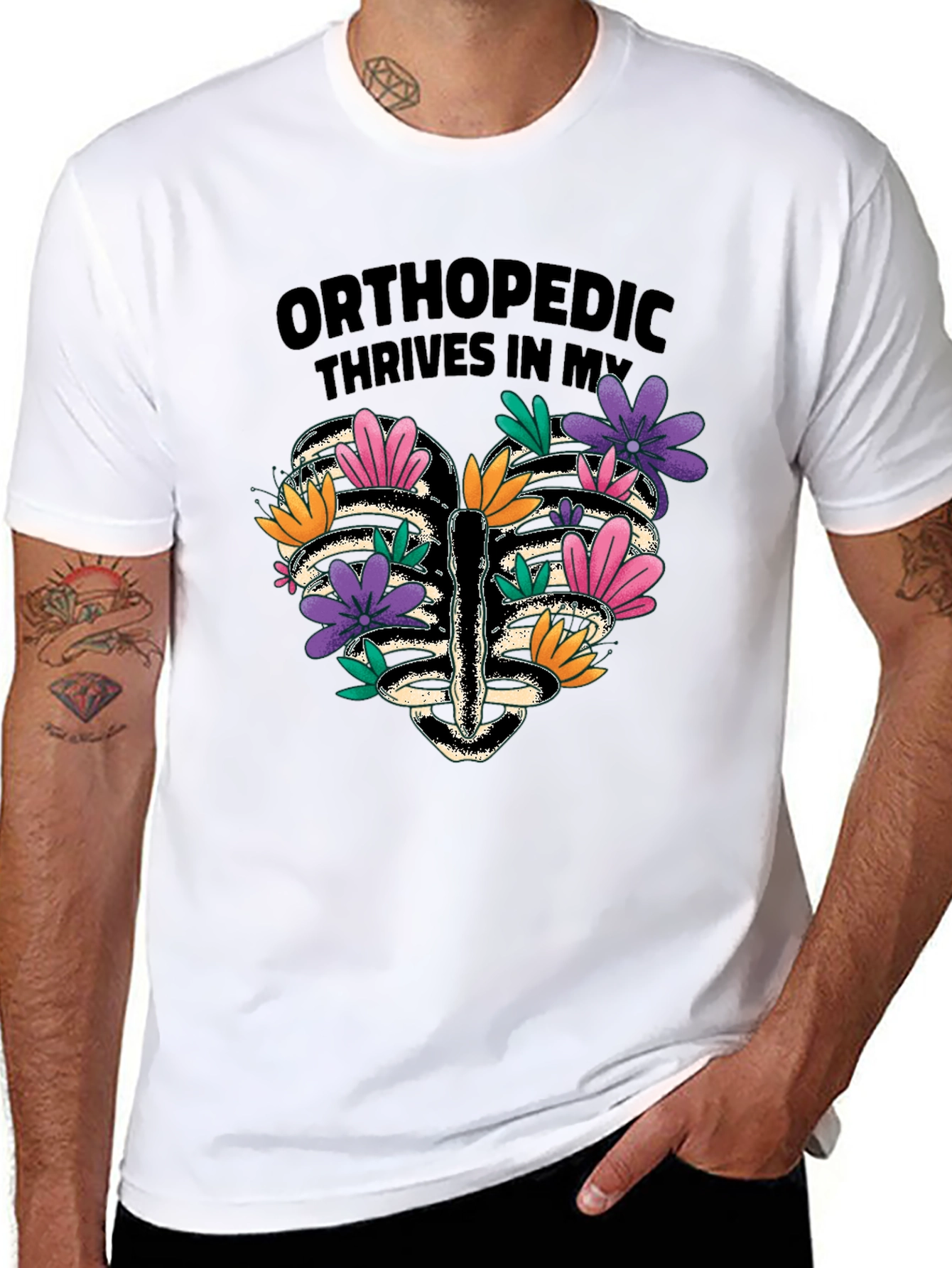 Orthopedic Rib Cage Floral T-Shirt