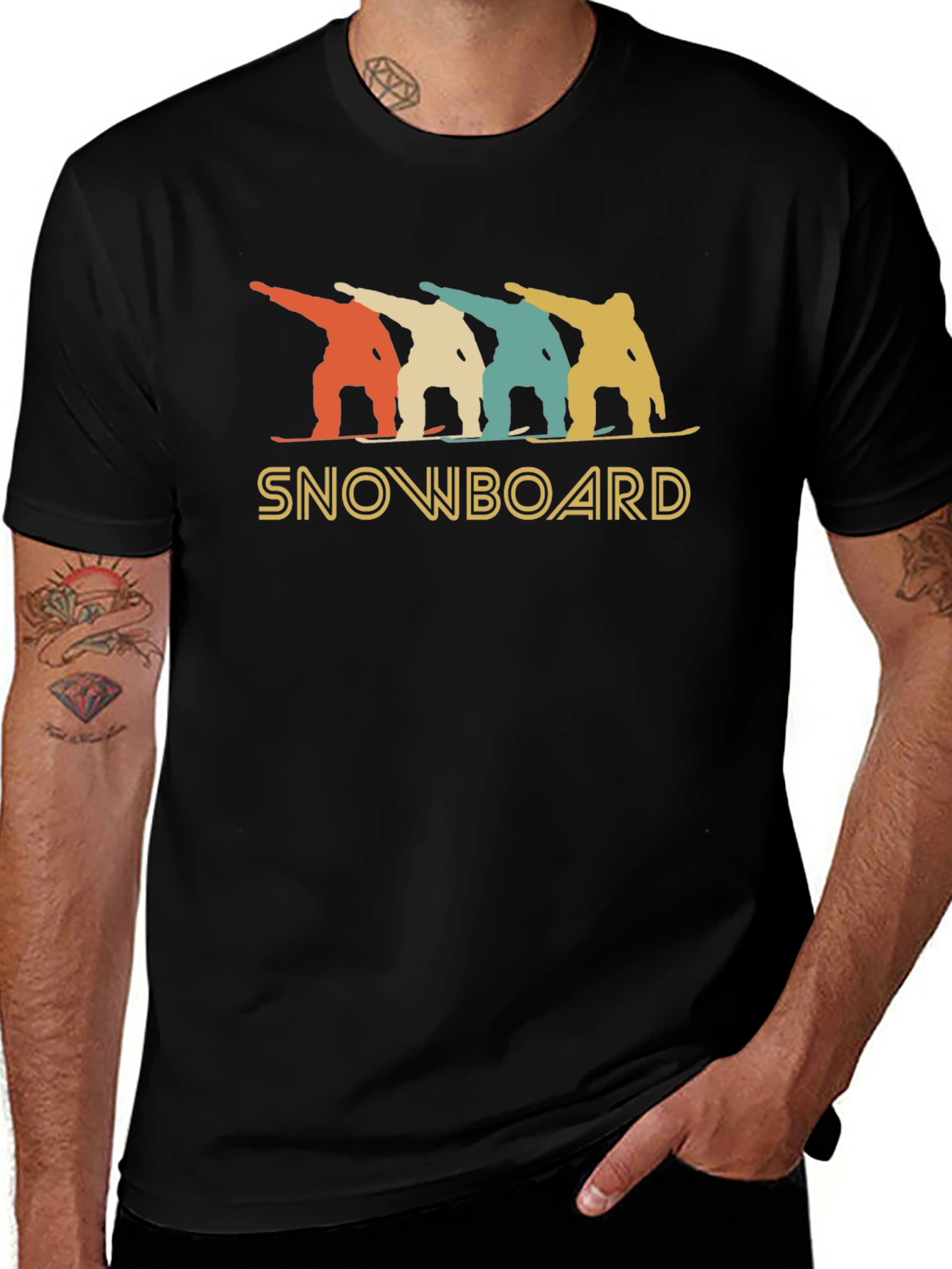 Vintage Snowboard T-Shirt - Retro Snowboarding Tee