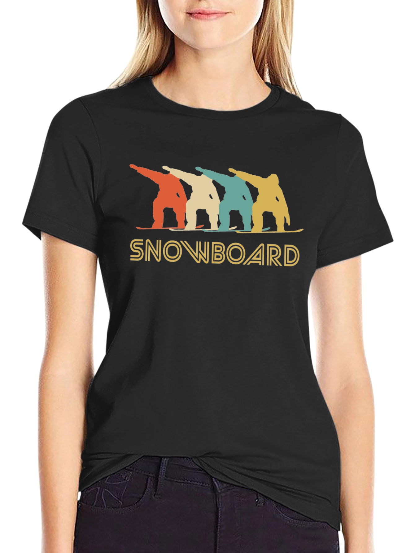 Vintage Snowboard T-Shirt - Retro Snowboarding Tee