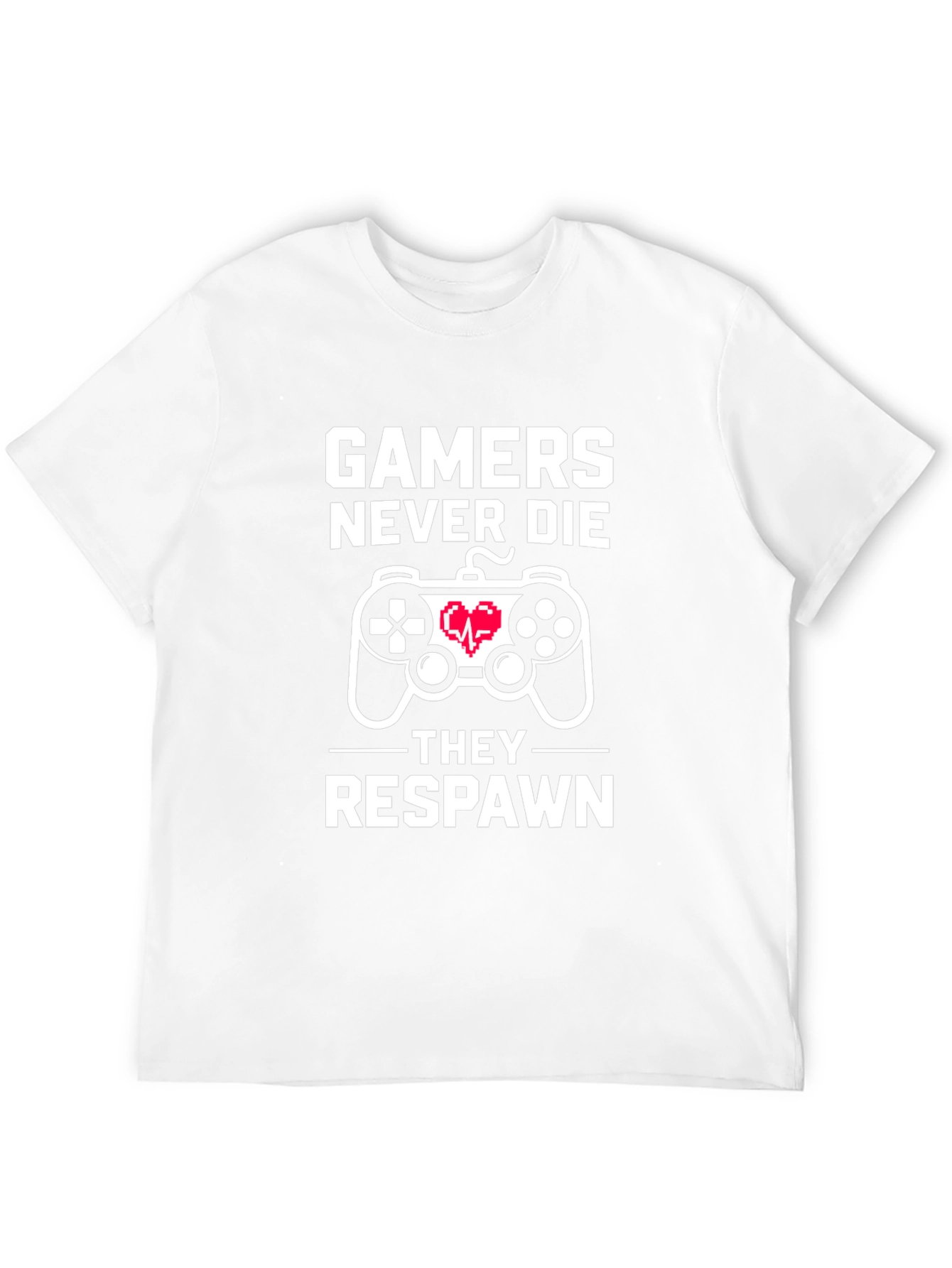 Gamers Never Die T-Shirt - Black Cotton