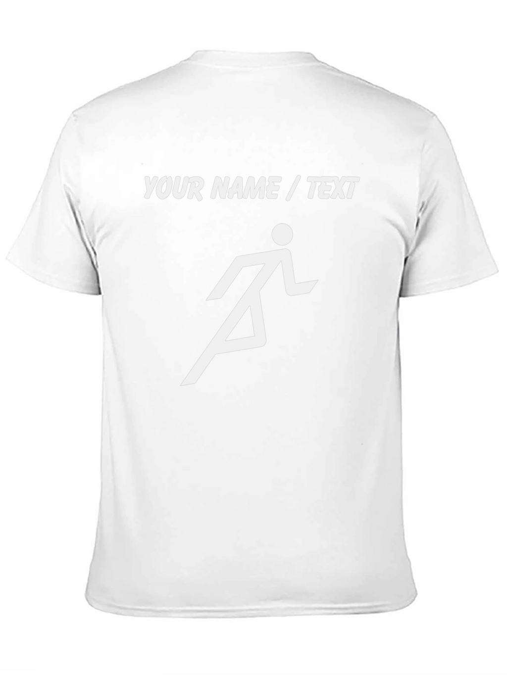 Personalized Running Man Graphic Tee - Black