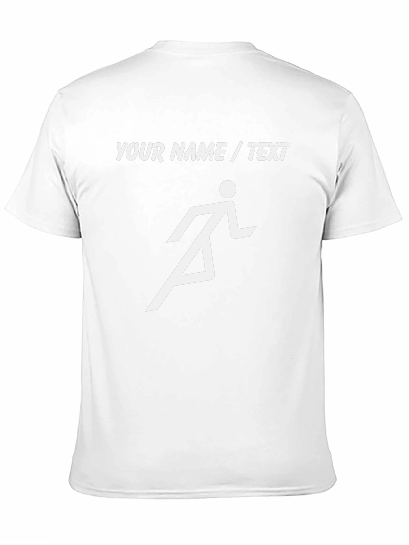 Personalized Running Man Graphic Tee - Black
