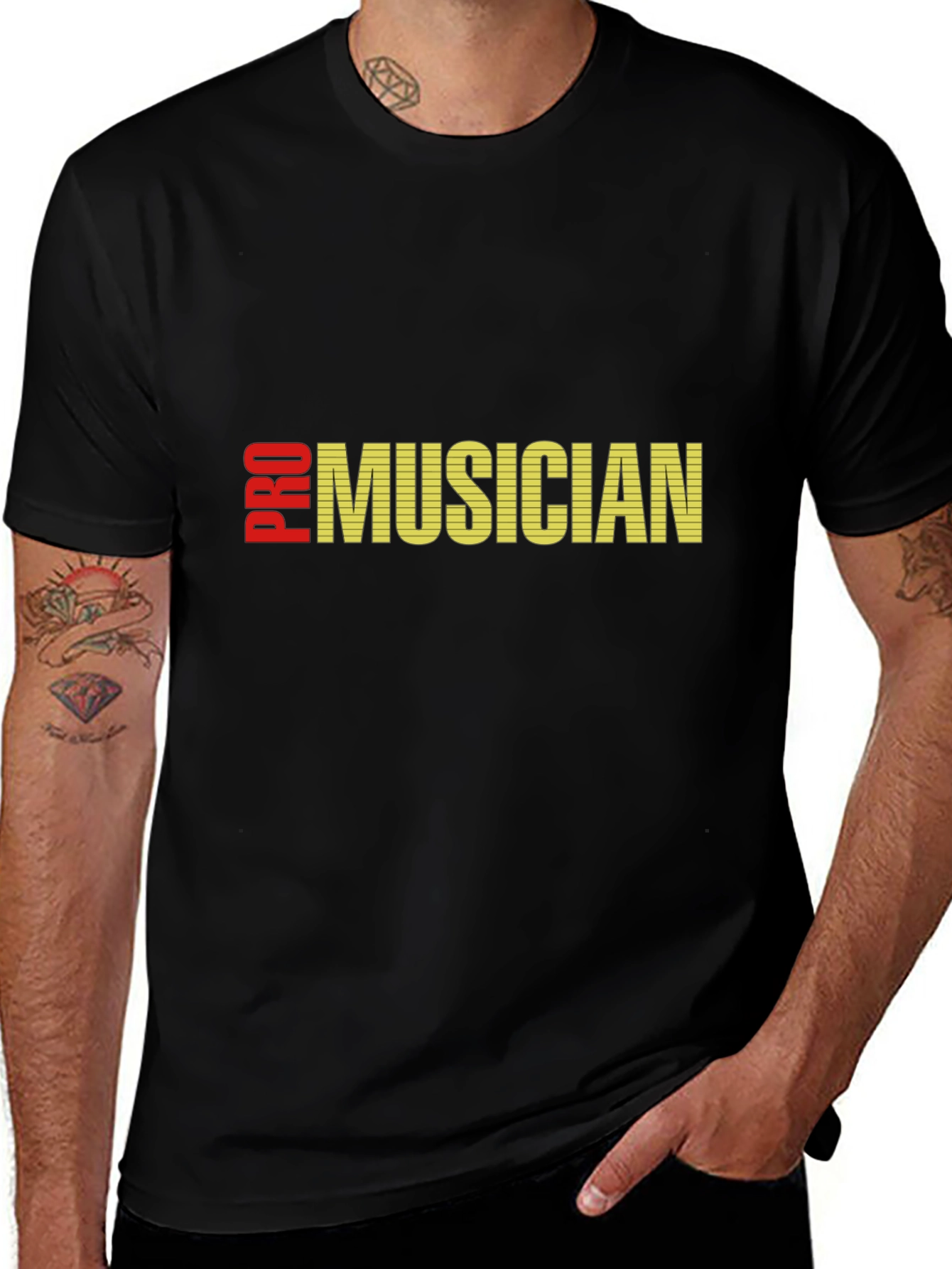 Pro Musician Black T-Shirt - Music Lover Tee
