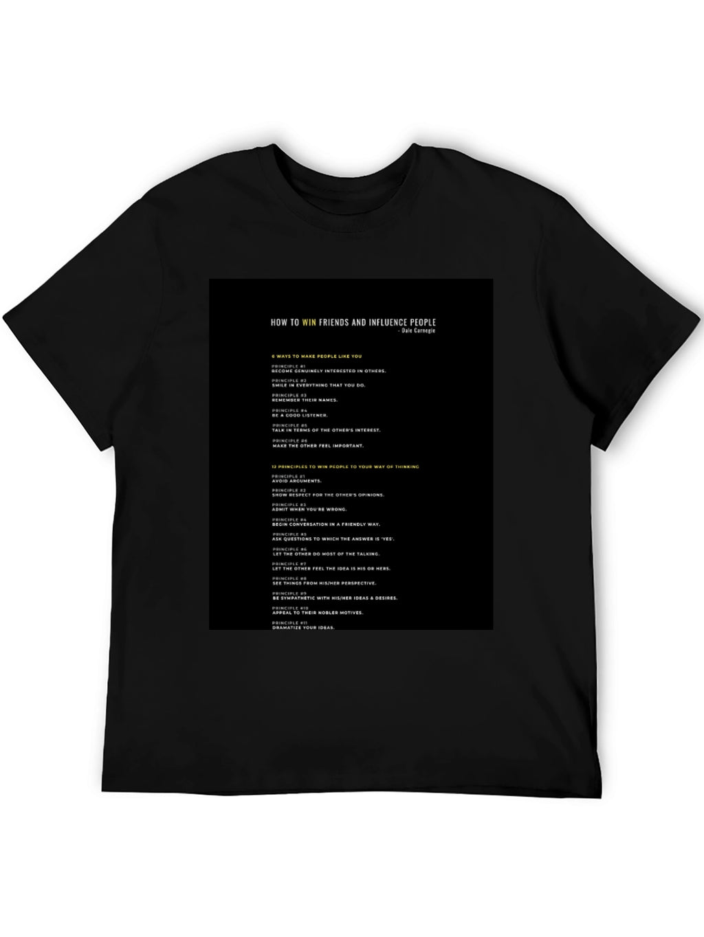 How to Win Friends Black T-Shirt