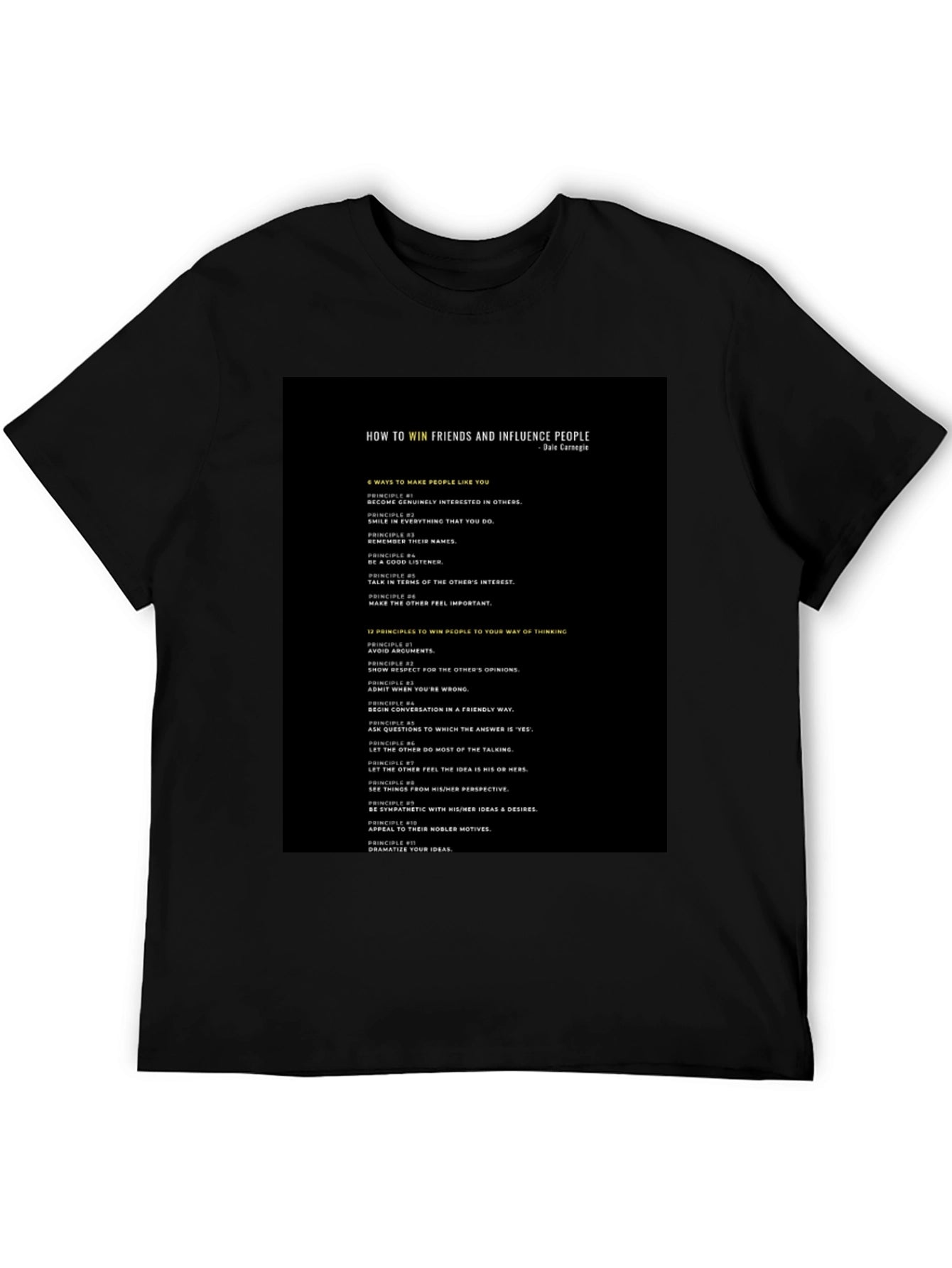 How to Win Friends Black T-Shirt