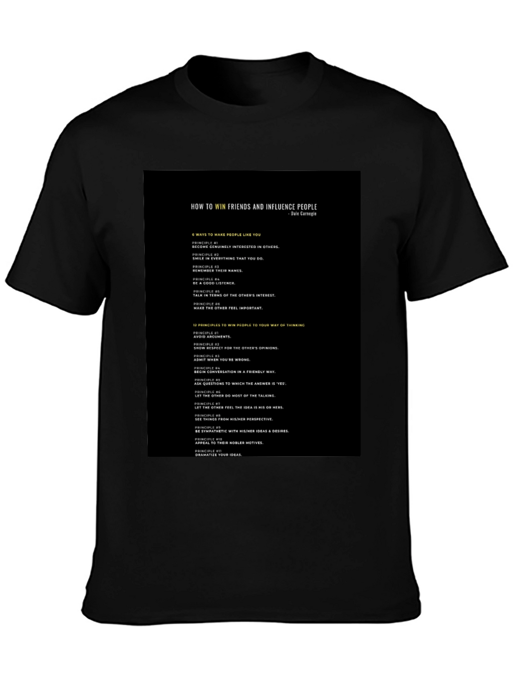 How to Win Friends Black T-Shirt
