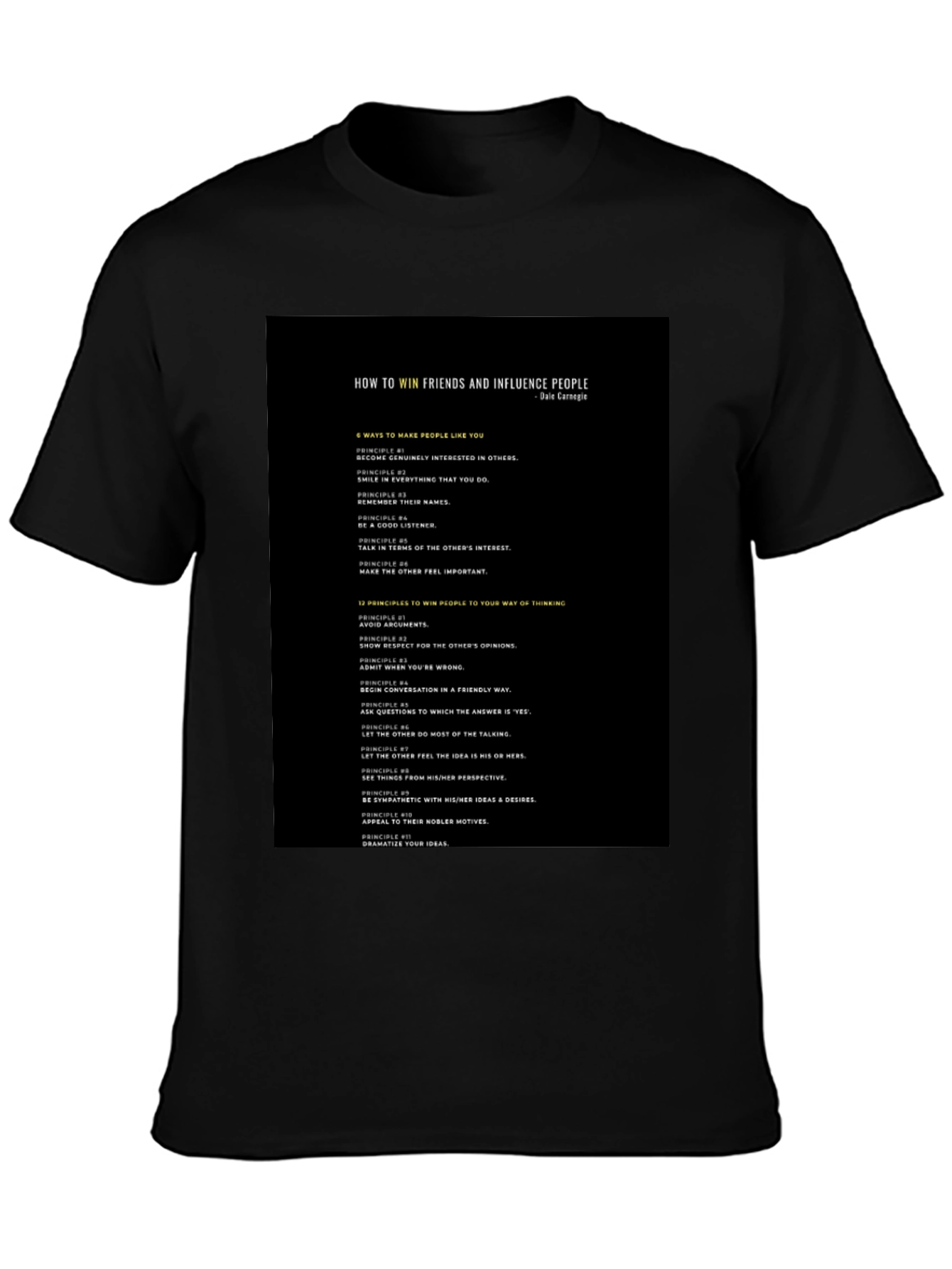 How to Win Friends Black T-Shirt