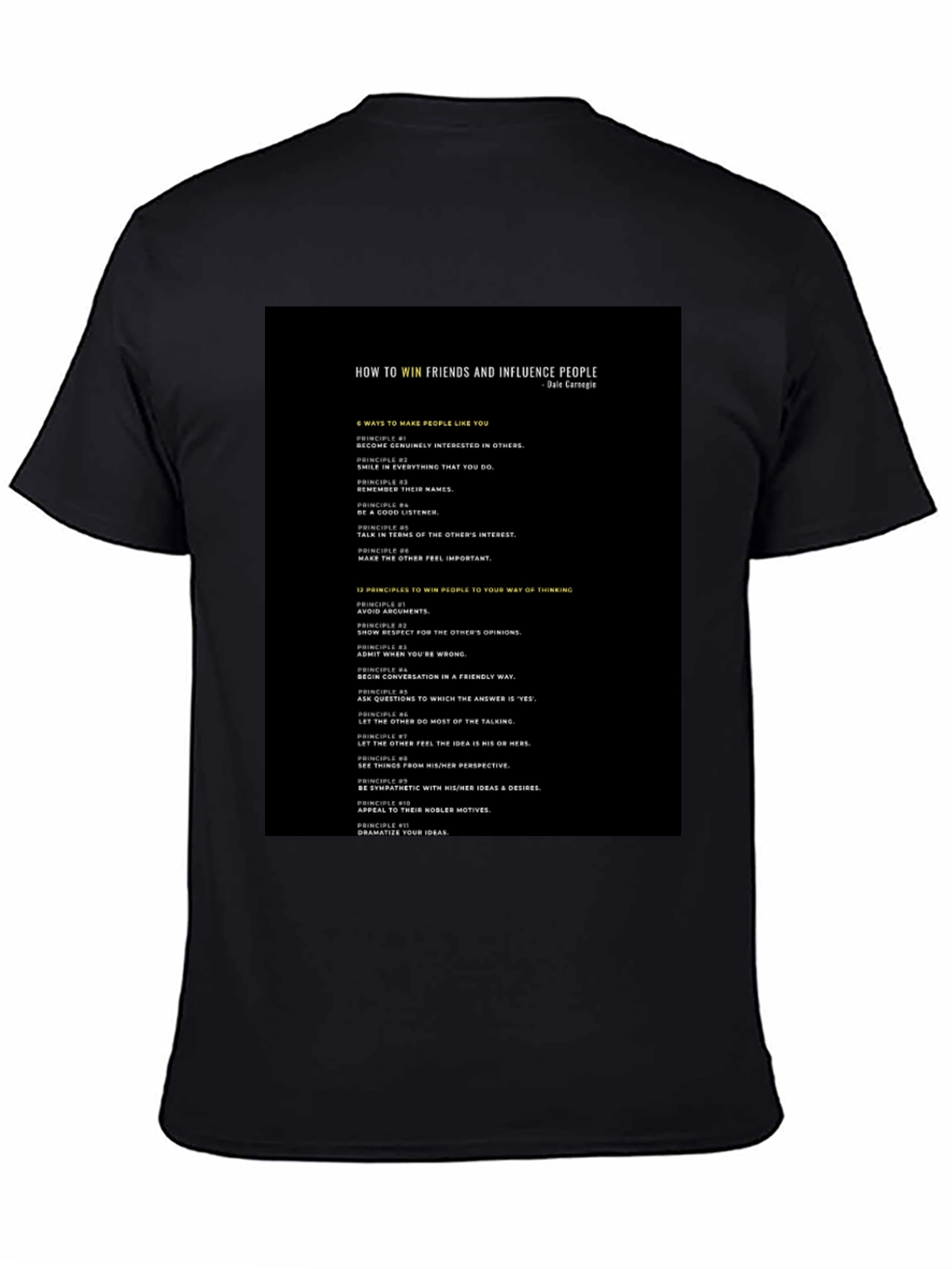 How to Win Friends Black T-Shirt