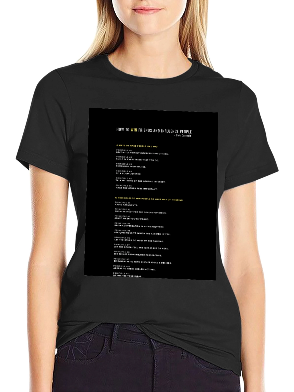 How to Win Friends Black T-Shirt