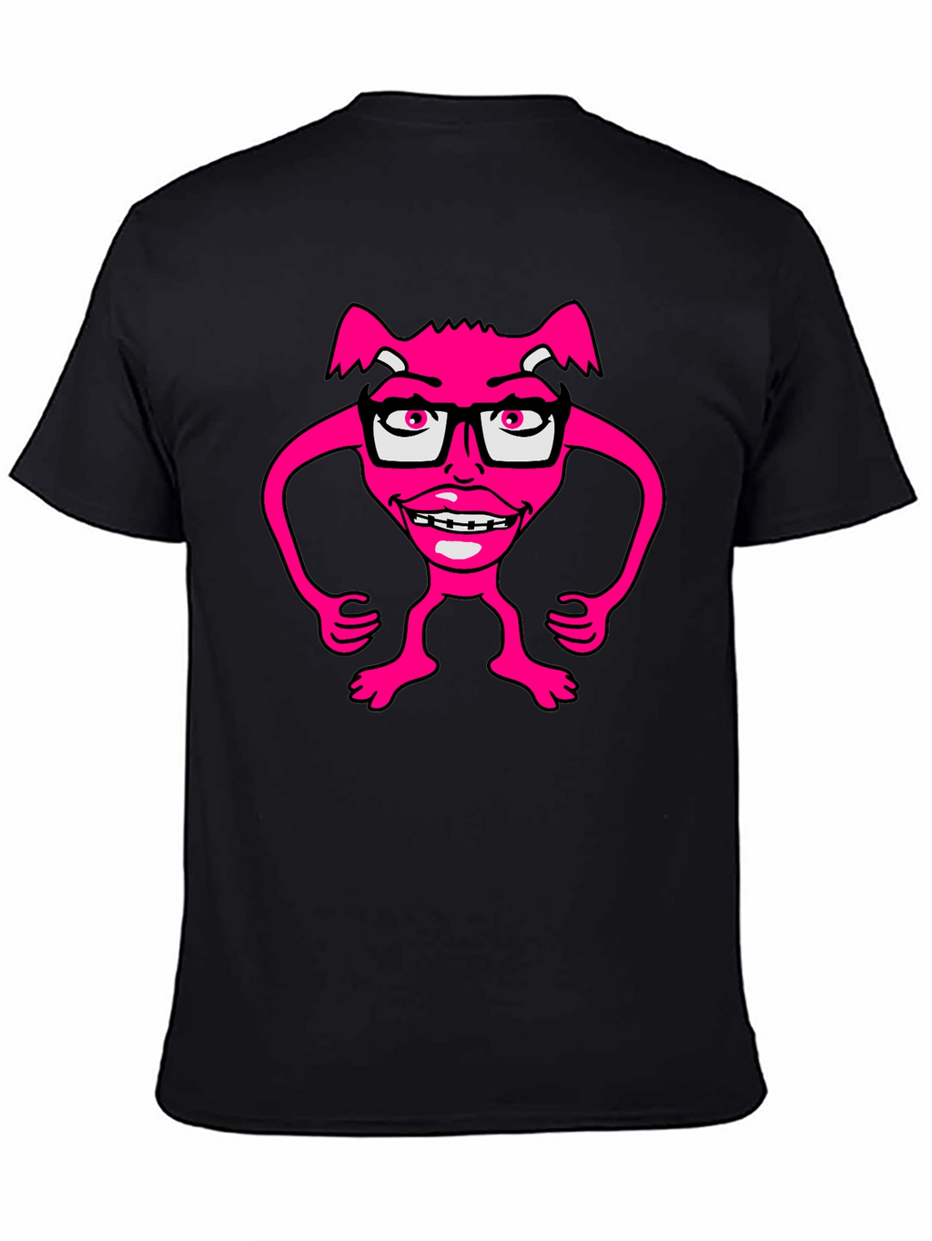 Funny Pink Monster Wearing Glasses T-Shirt