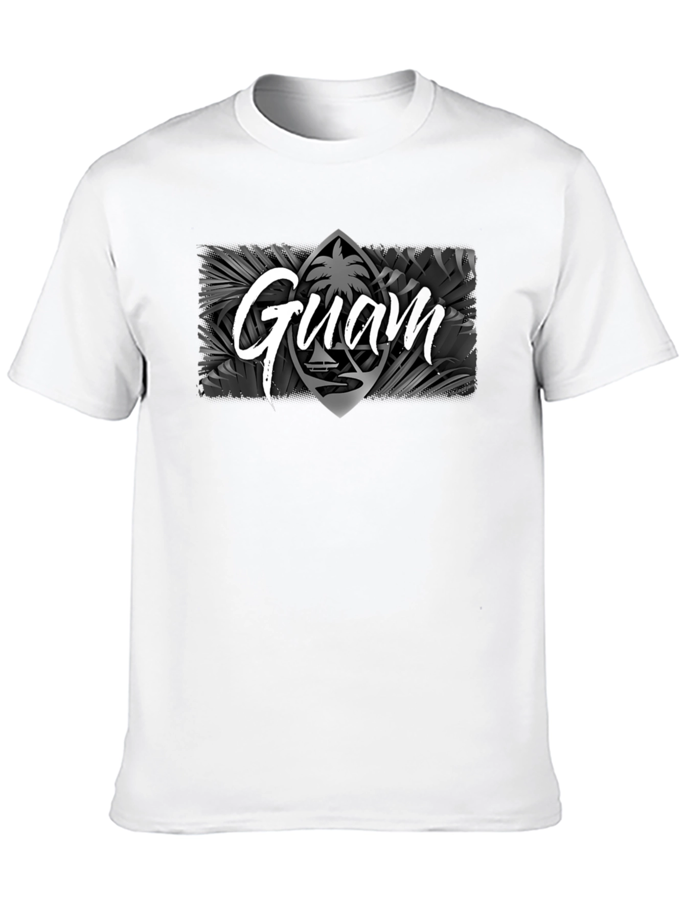Guam Palm Tree T-Shirt Black Mens