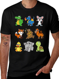 Cartoon Animals T-Shirt: Fun & Whimsical Design