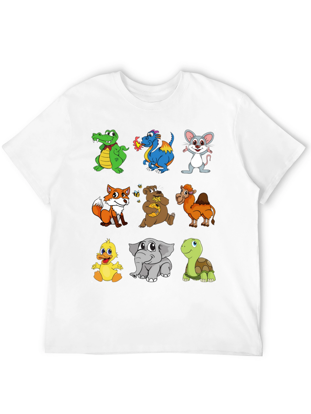 Cartoon Animals T-Shirt: Fun & Whimsical Design